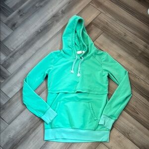 Women's Mint Green Nursing Hoodie Sweatshirt